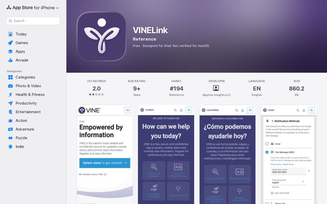 VINELink mobile app for Clarke County release notifications
